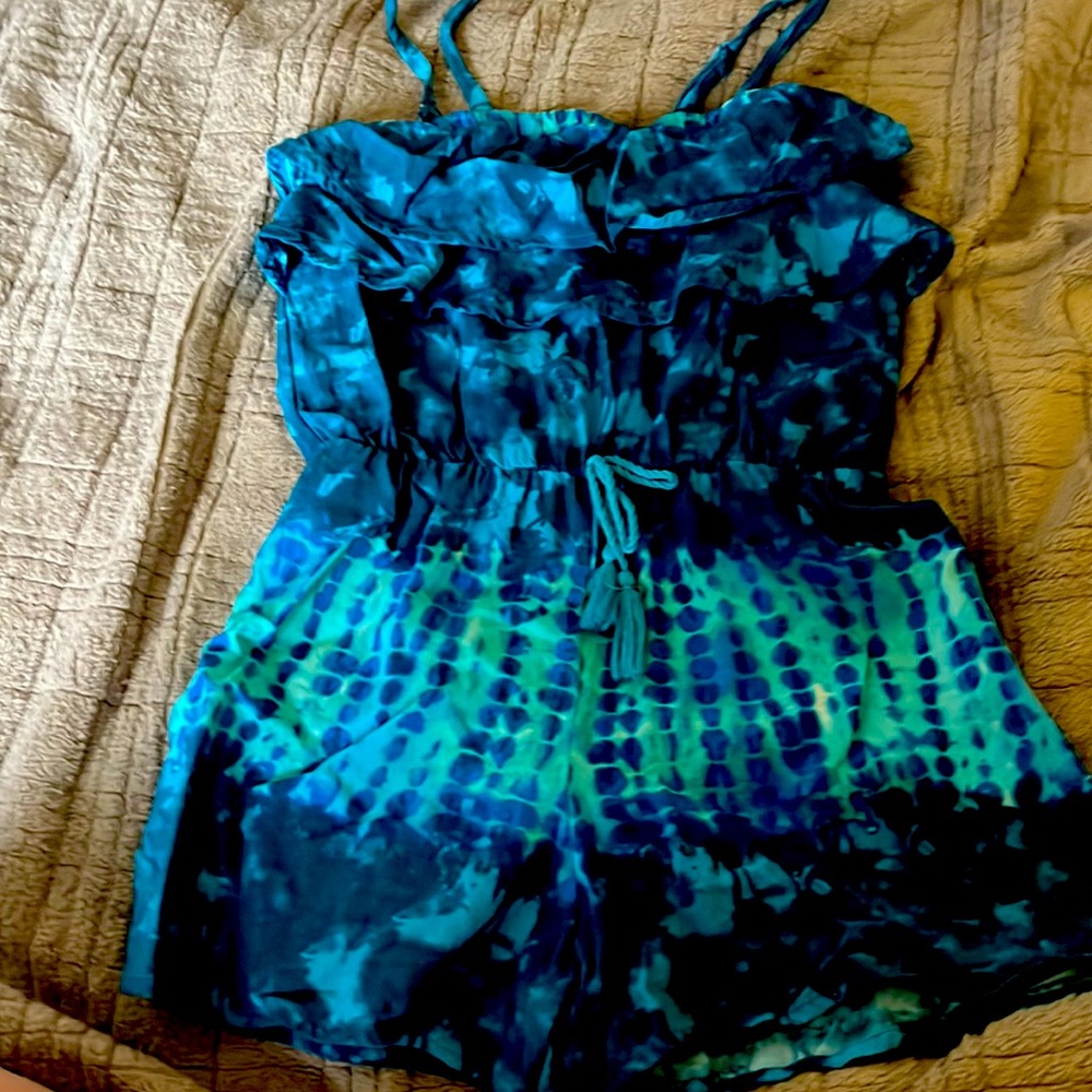 Justice blue romper size 12 girls